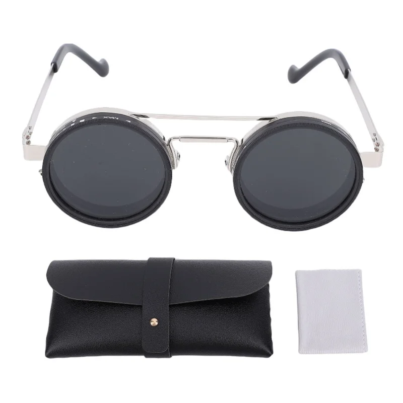

Adjustable Tint Sunglasses Round 1-9 Gears Polarized Sunglasses With ND Filter Lenses For Driving Fishing Outdoor Use