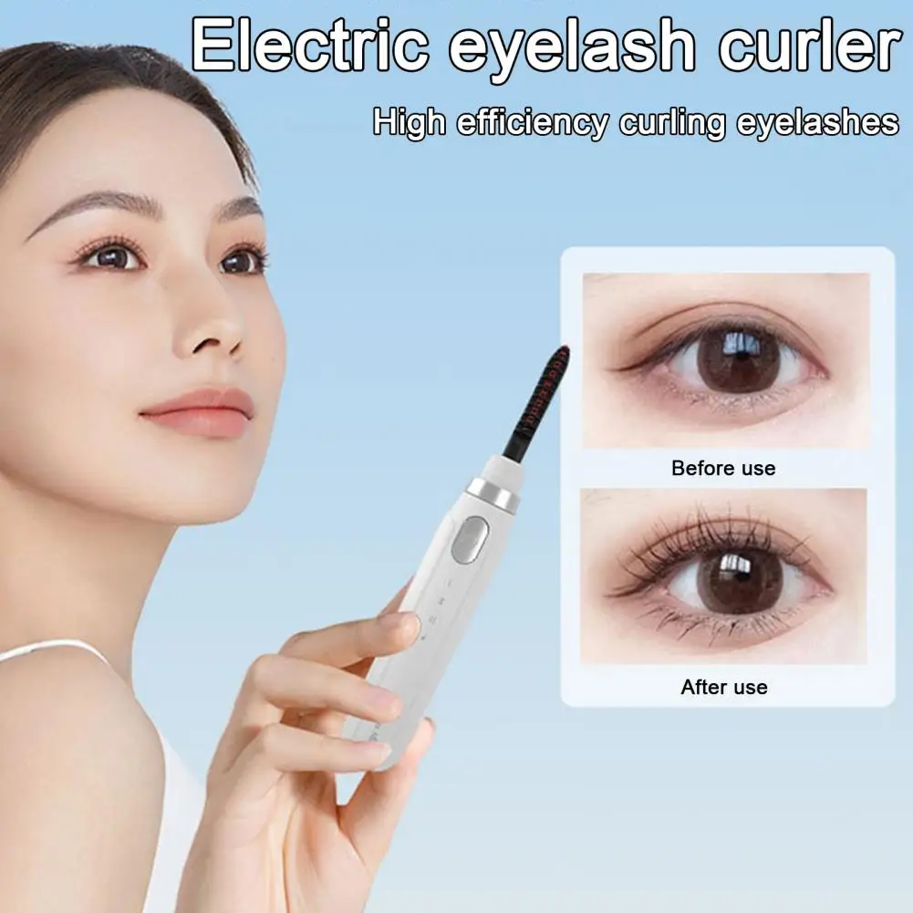 Laptop Charging Eyelash Curler Electric Eyelash Curler Rechargeable Heated Eyelash Curler with 3 Temp for Long for Women's