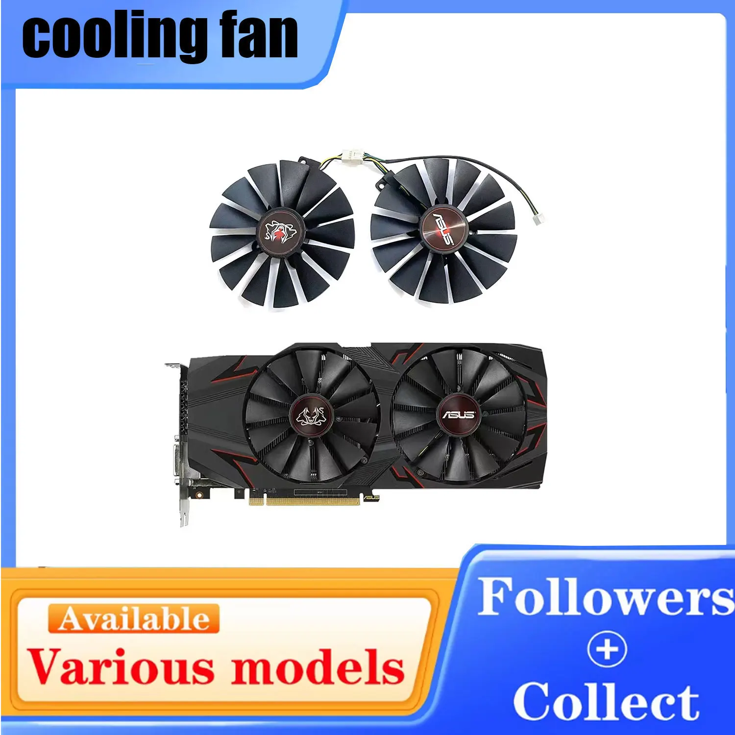 Brand New 95MM 4PIN PLD10010B12H FDC10M12S9-C GTX1070TI GPU Fan for ASUS GTX 1070 Ti CERBERUS ADVANCED Graphics Card