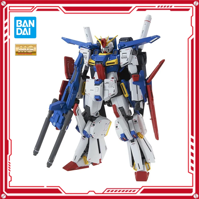 

In Stock Bandai MG 1/100 MSZ-010S Enhanced ZZ Gundam Ver.Ka Original Anime Figure Model Toys Action Collection Assembly Doll Pvc