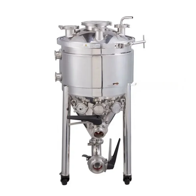 Cooling Jacketed Fermenter / Guten pressure fermentation tank/ Double wall stainless steel conical fermenter