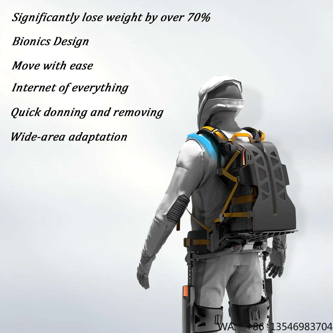 Professional Shoulder and Waist Load Distribution System for Emergency Rescue Gear Leg Exoskeleton for Men