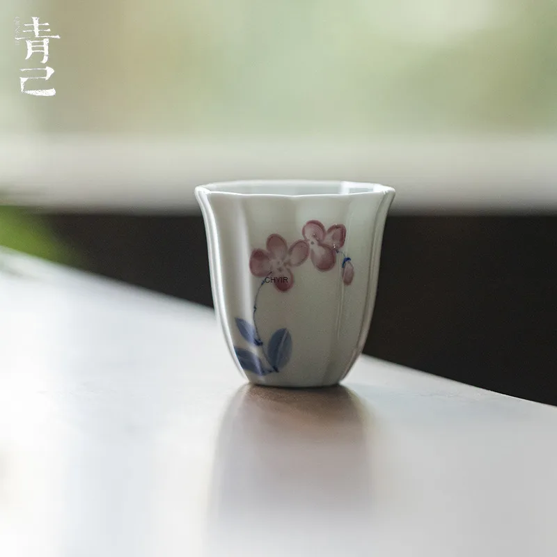 

Arita Ware Ручная роспись Чашка для чая «Ландыш» Чайный сервиз «Кунг-фу» Бытовая керамическая чашка для дегустации Чашка для чая с дынями и реберми Одиночная чашка