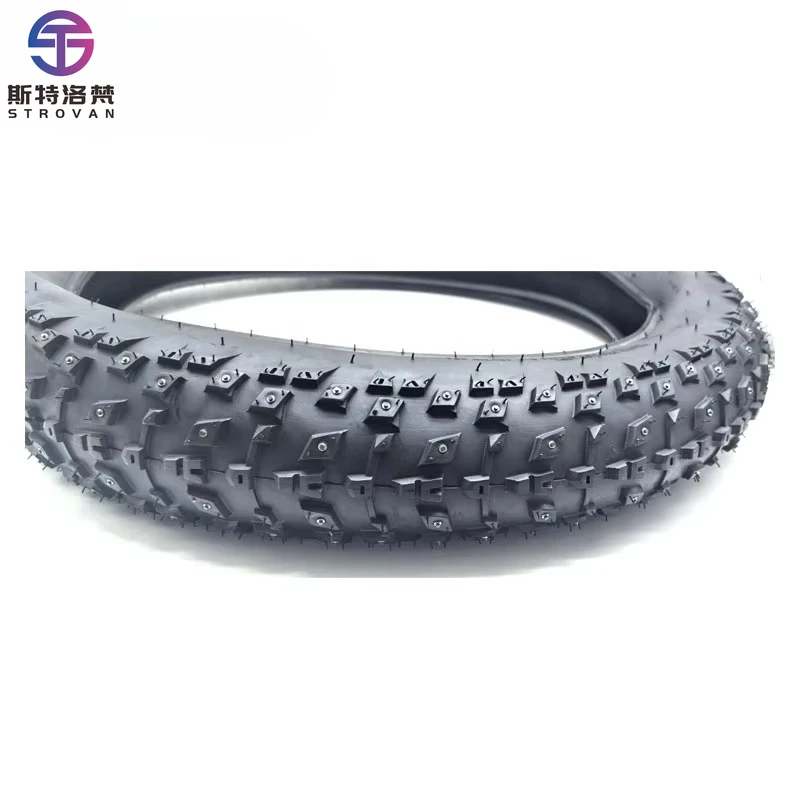 

STLF 20*4.0 Inch Snow Tyres Bike Winter Studded Tire 20x4.0 Spikes Fat Bicycle Snow Tyres