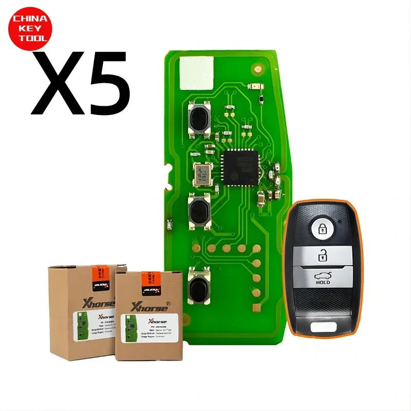 5 PCS Xhorse XZKA83EN Special PCB Remote Key 3 Buttons Exclusively for Hyundai & Kia without key case