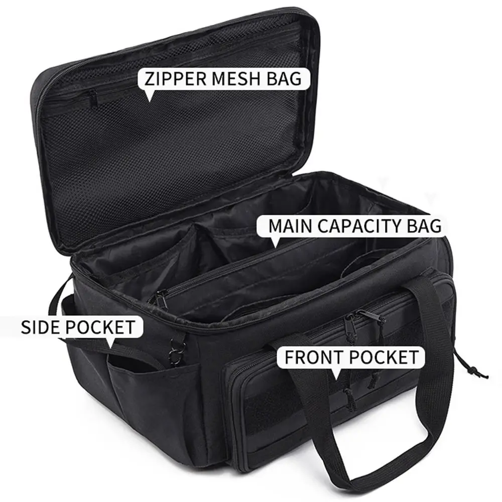 Multipocket Electrician Tool Tote Bag Wear-Resistant Wide Mouth Tool Storage Bag with Handle Thick Tools Collection Bag