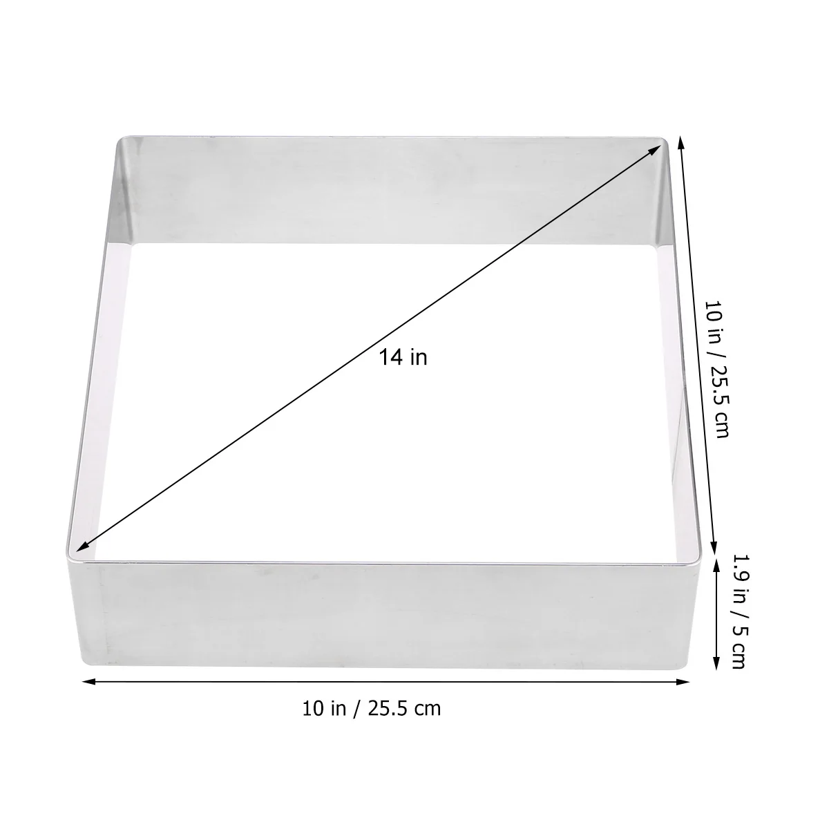 17 بوصة الفولاذ المقاوم للصدأ قالب الكعكة مربع موس الدائري ارتفاع درجة الحرارة مقاومة الخبز أداة للمعجنات كوكي العجين ساندويتش #1