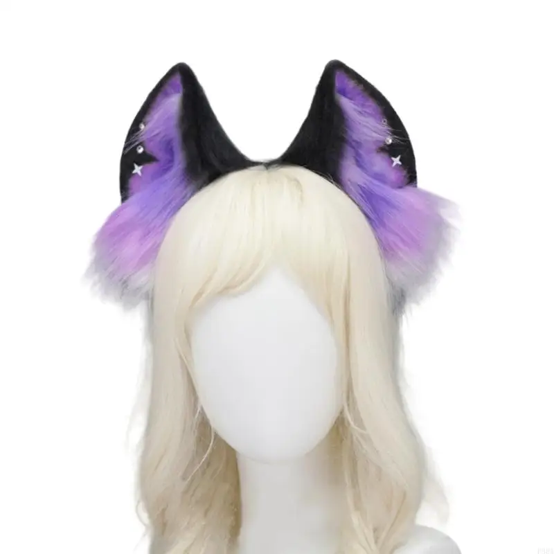 

P88A Ear Hairband Animes Headband Women Show Hairhoop Party Wear