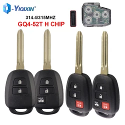 YIQIXIN H Chip Remote Car Key For Toyota RAV4 XLE Highlander LE Sequoia Tundra Tacoma 314.4Mhz /315mhz GQ4-52T 2 3 4 Button Fob