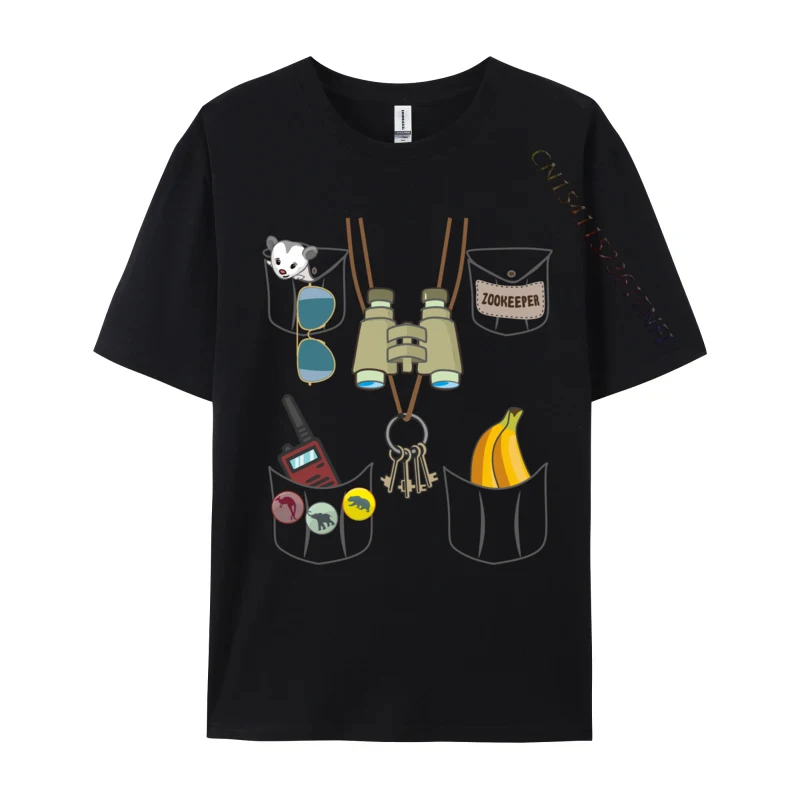 

Zookeeper Costume Imitation Halloween Jungle Safari Explorer Geek Combed Cotton Men Top T-shirt Casual Tops Shirt Company Design