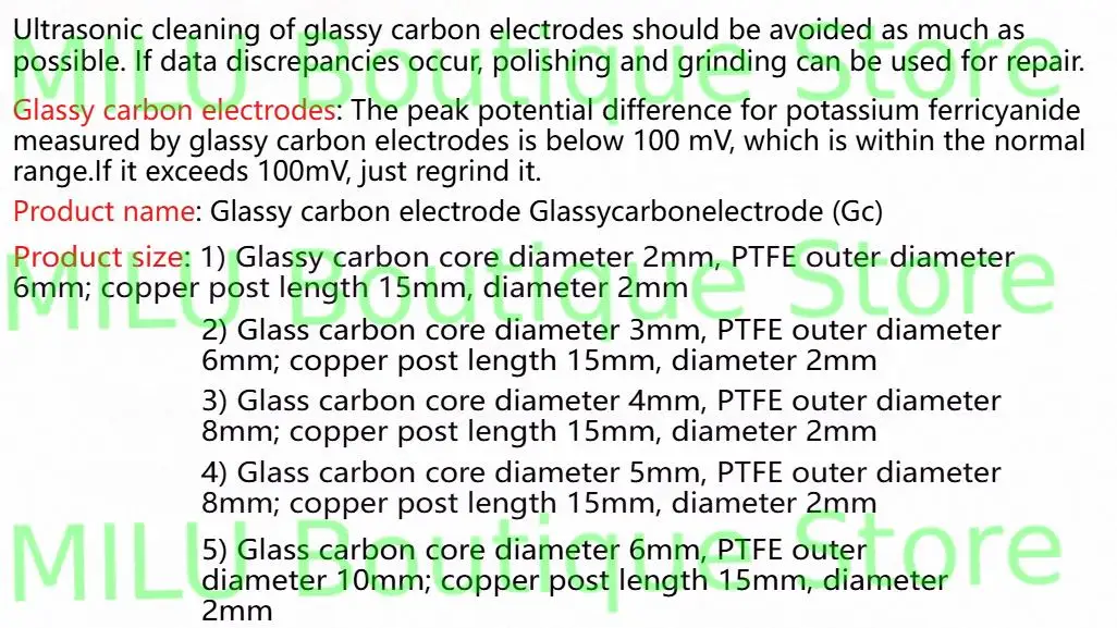 توشيبا الكربون الزجاجي الكربون القطب GC130 المستوردة كربون زجاجي 3 مللي متر القرص تعديل القطب #5