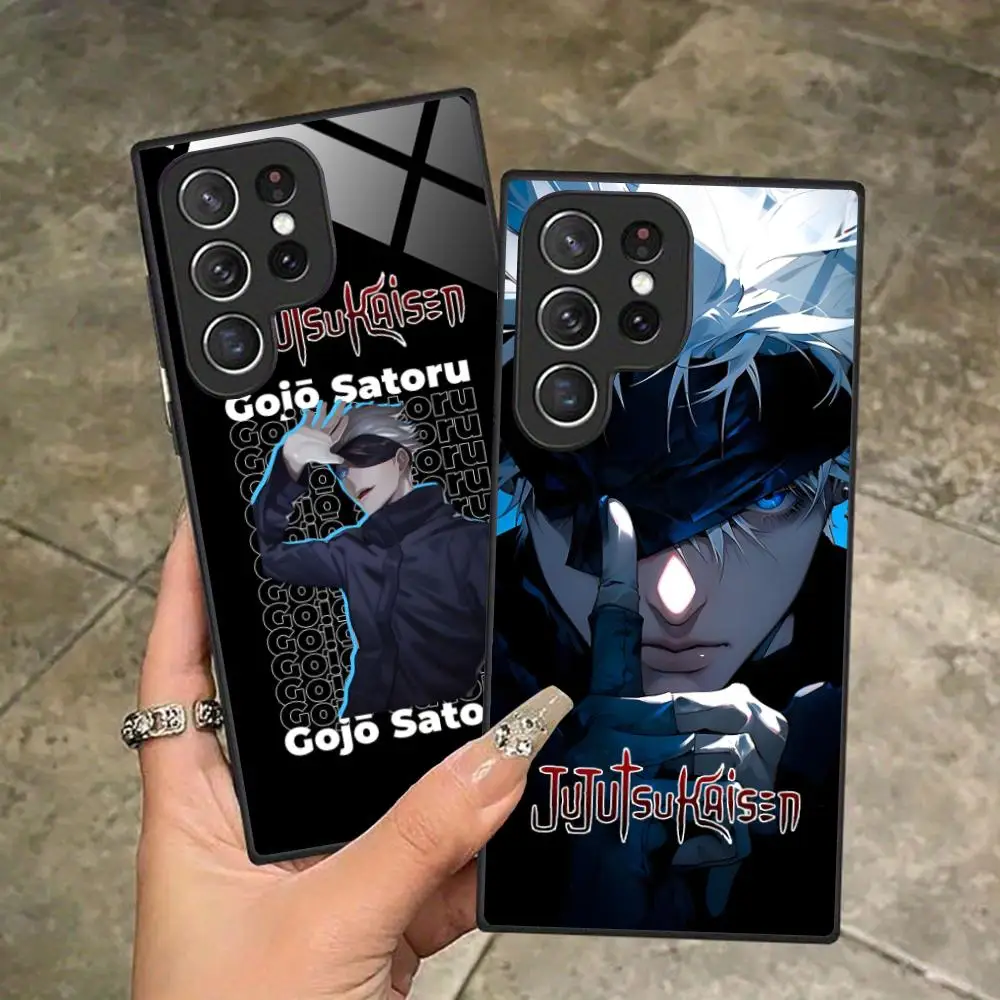

Чехол для телефона Jujutsu Kaisen Satoru Gojo для Samsung Galaxy S25 S24 S23 S22 S21 S20 Note20 Plus FE Ultra Glass Cover Luxury Cover