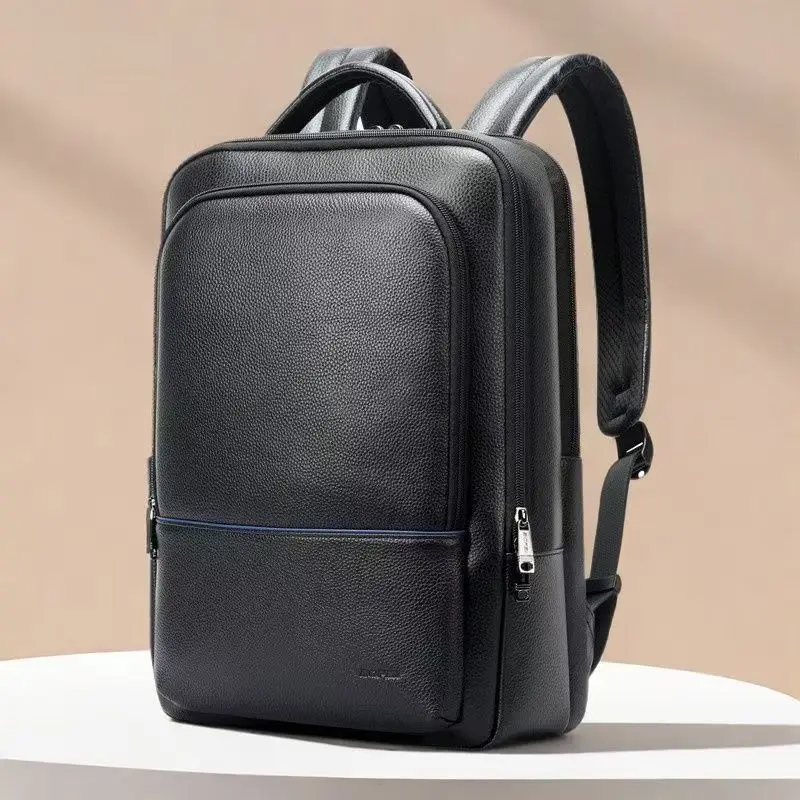 

2026 Новая мода Элитный бренд из натуральной кожи Мужские рюкзаки Студенческий рюкзак для мальчиков Роскошная сумка для ноутбука 15,6 дюймов