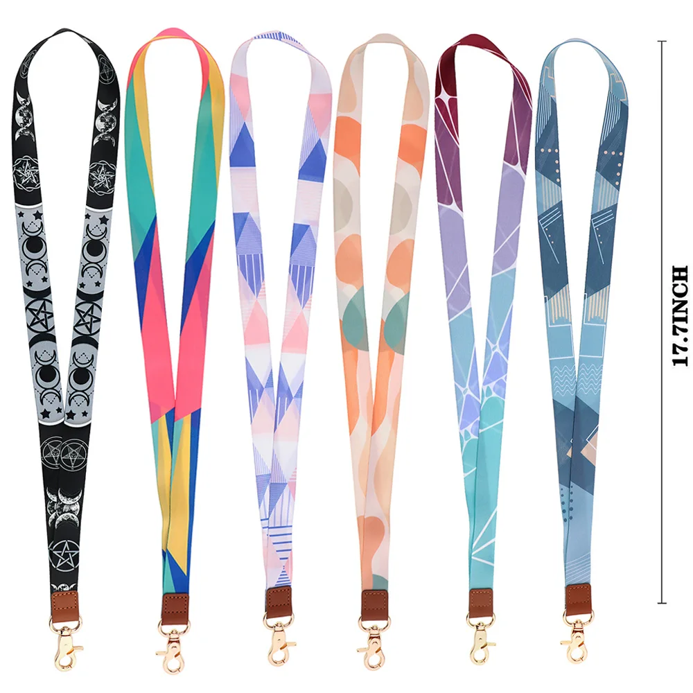 LX1112 Minimalist Phone Straps Lanyard Starry Sky Moon Stars Neck Straps For Keys Mobile Phone USB Hang Rope Key Cord Keychain