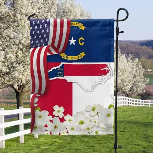 North Carolina Dogwood Flower Double-Sided Garden Flag ZZU WWL IIC