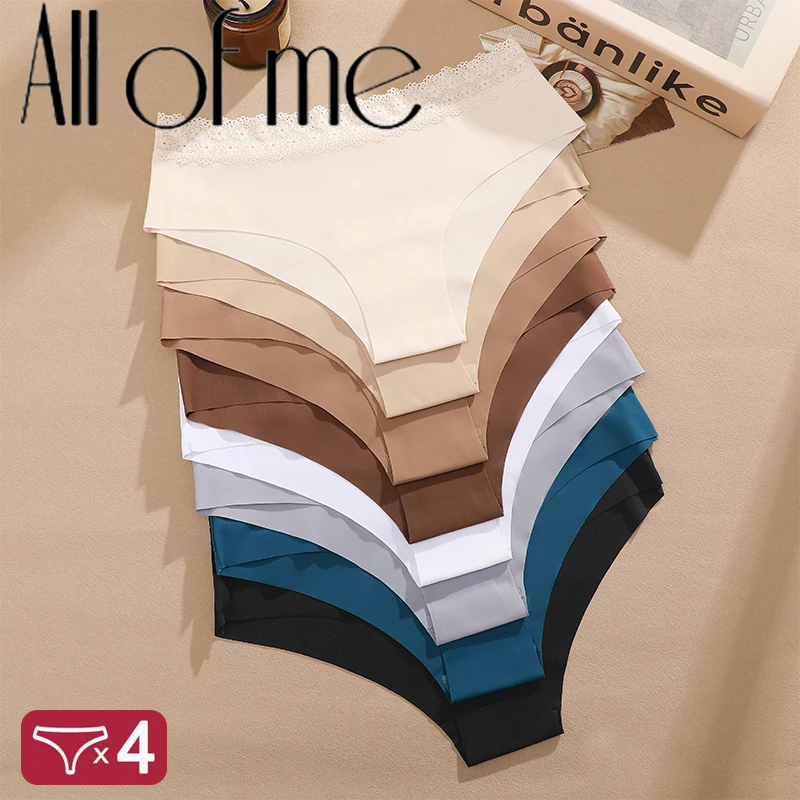 4 Teile/satz Sexy Hohl Spitze Höschen Mädchen Unterwäsche Damen Slip Plus Größe Panty Nahtlose Weiche Weibliche Höschen Niedrige Taille Wäsche