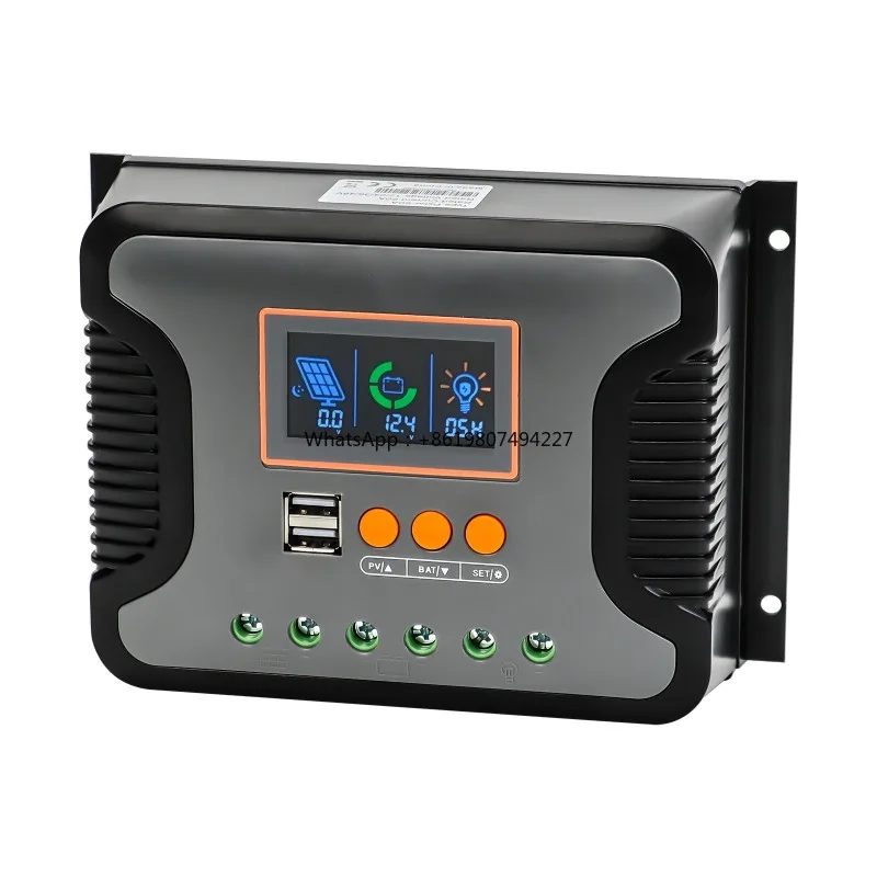 Solar Charge Controller 12/24/48V Auto Solar Charger Controller PowMr PWM Solar Controller 30A 60A 80A 100V