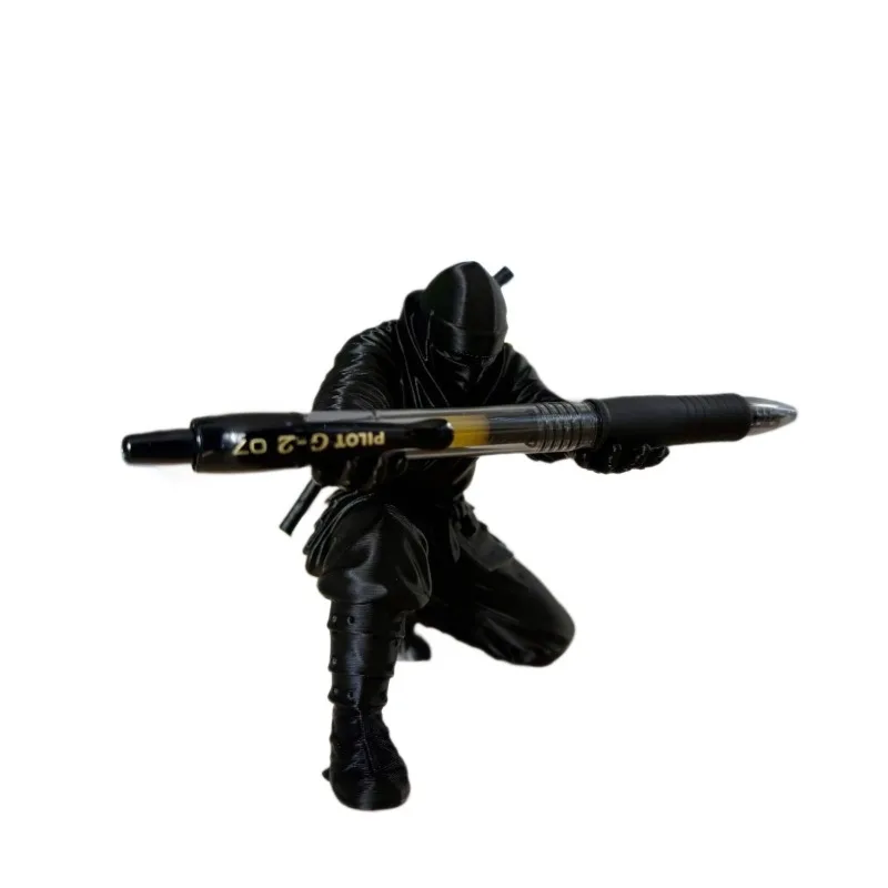 Ninja Pen Holder 3D Printed Desktop Decoration Pen Stand Stationery Storage Personality Creative Ornament Model