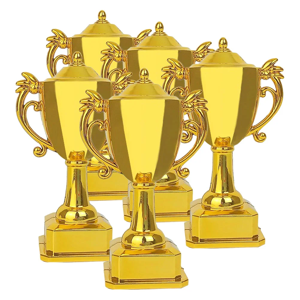 

Miniature Trophy Cups Dollhouse Toy Prize Award Venue Setting Props Gold Model Plastic