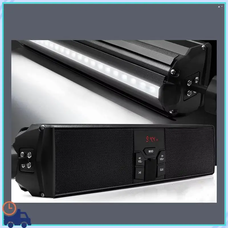 

Stereo Speakers MP3 Music Player Bluetooth Player With USB AUX-In FM Radio For 13-14.96 Inch Handlebar Motor Scooter
