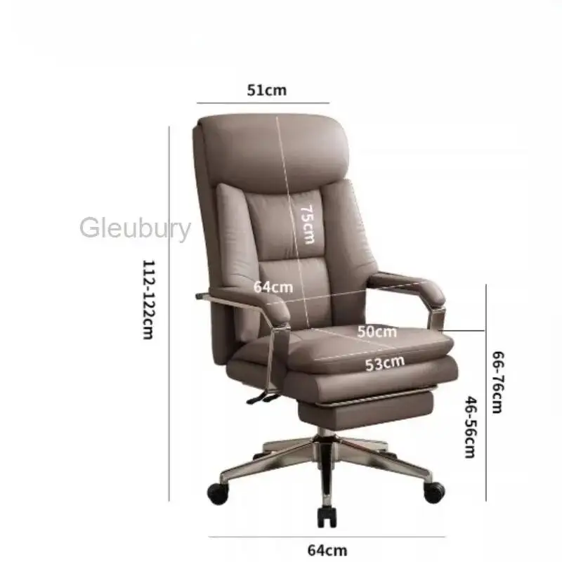 

Офисное кресло-качалка для руководителя, вращающееся, для дома, с обивкой из кожи с узором кошачьей лапы, расслабляющее, компьютерное кресло, игровое кресло-шезлонг