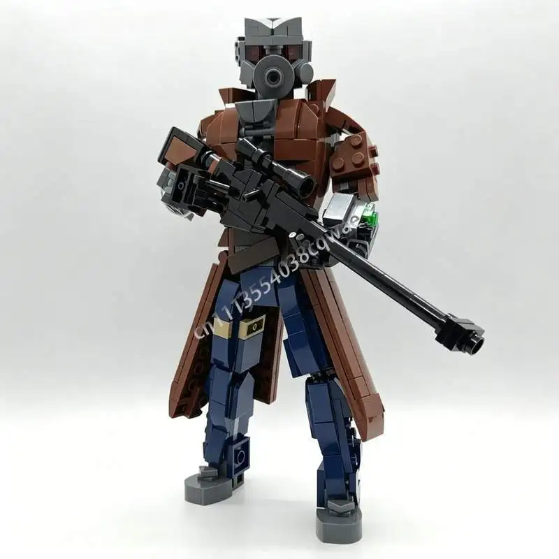 418PCS Post Apocalyptic Ranger MOC Armor Soldier Model Custom Puzzle DIY Creative Assembly Educational Toy Blocks Gift Display
