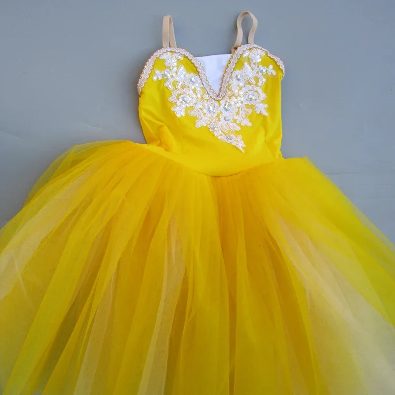 Adulte romantique professionnel Ballet Tutu Costume danse moderne fée longue robe en Tulle spectacle danse enfant fille Ballet Mujer enfants