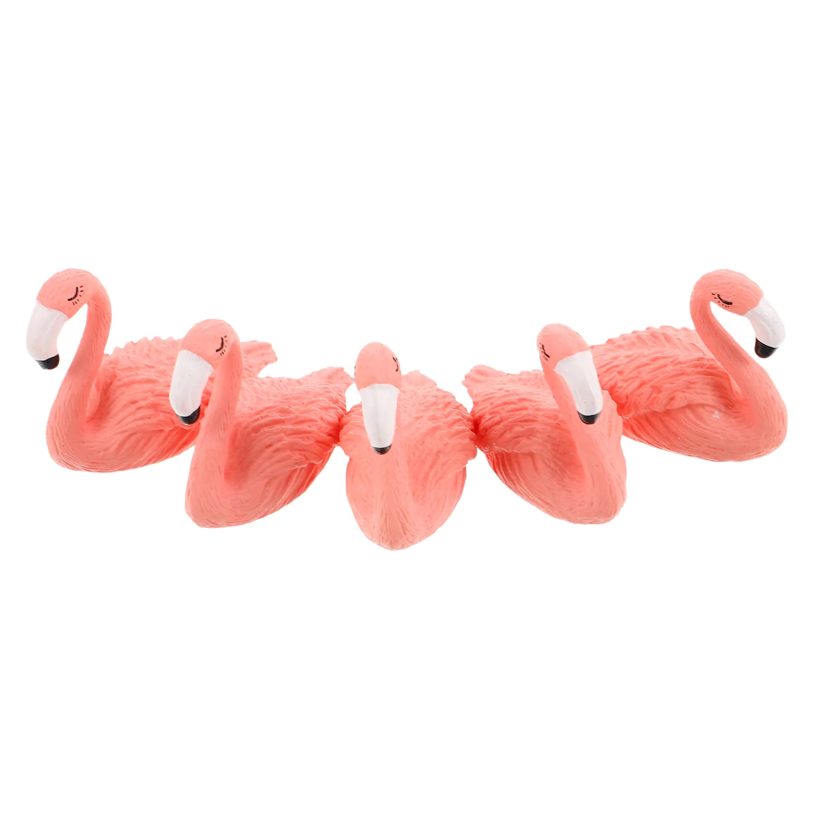 

5Pcs Cute Flamingo Resin Nail Practice Stand Pink Beginner Essential Stable Base Fake Nail Tips Training Flamingo