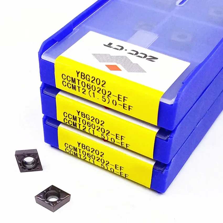 

ZCC.CT CCMT060202-EF YBG202/CCMT060204-EF YBG202/CCMT060202-EF YBG205/CCMT060204-EF YBG205 твердосплавные пластины с ЧПУ 10 шт./кор.