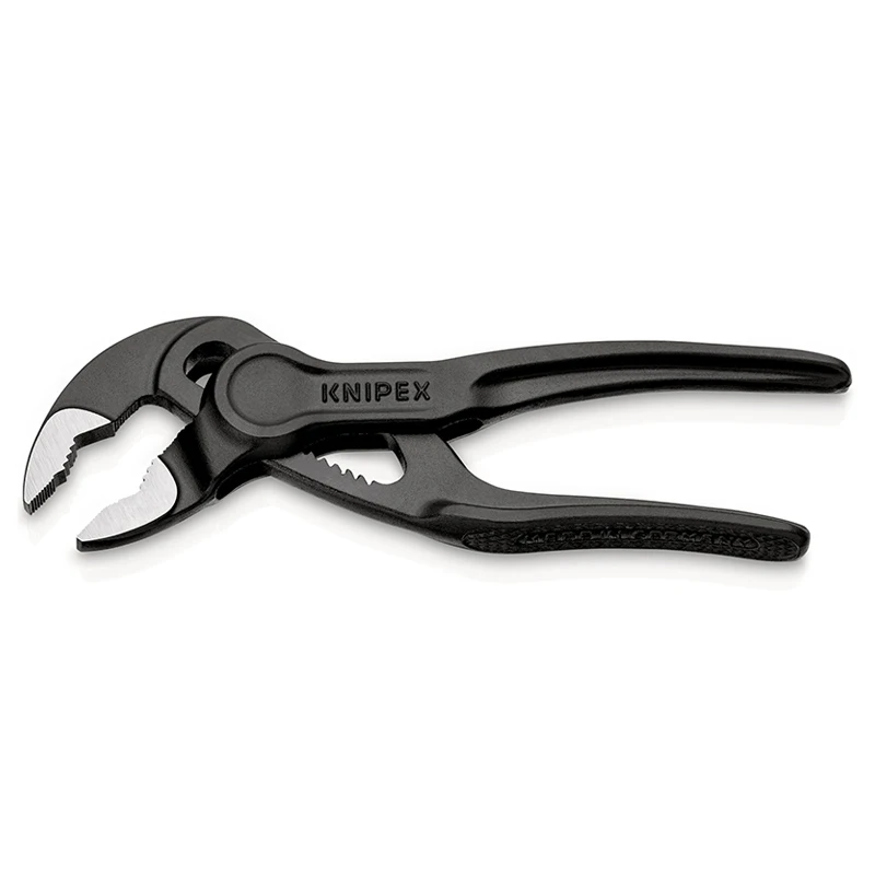 KNIPEX 87 00 100 Cobra XS Mini Water Pump Pliers 4 Inches One-Handed Precision Grade Pipe Plier 11 Quick Adjustment Positions