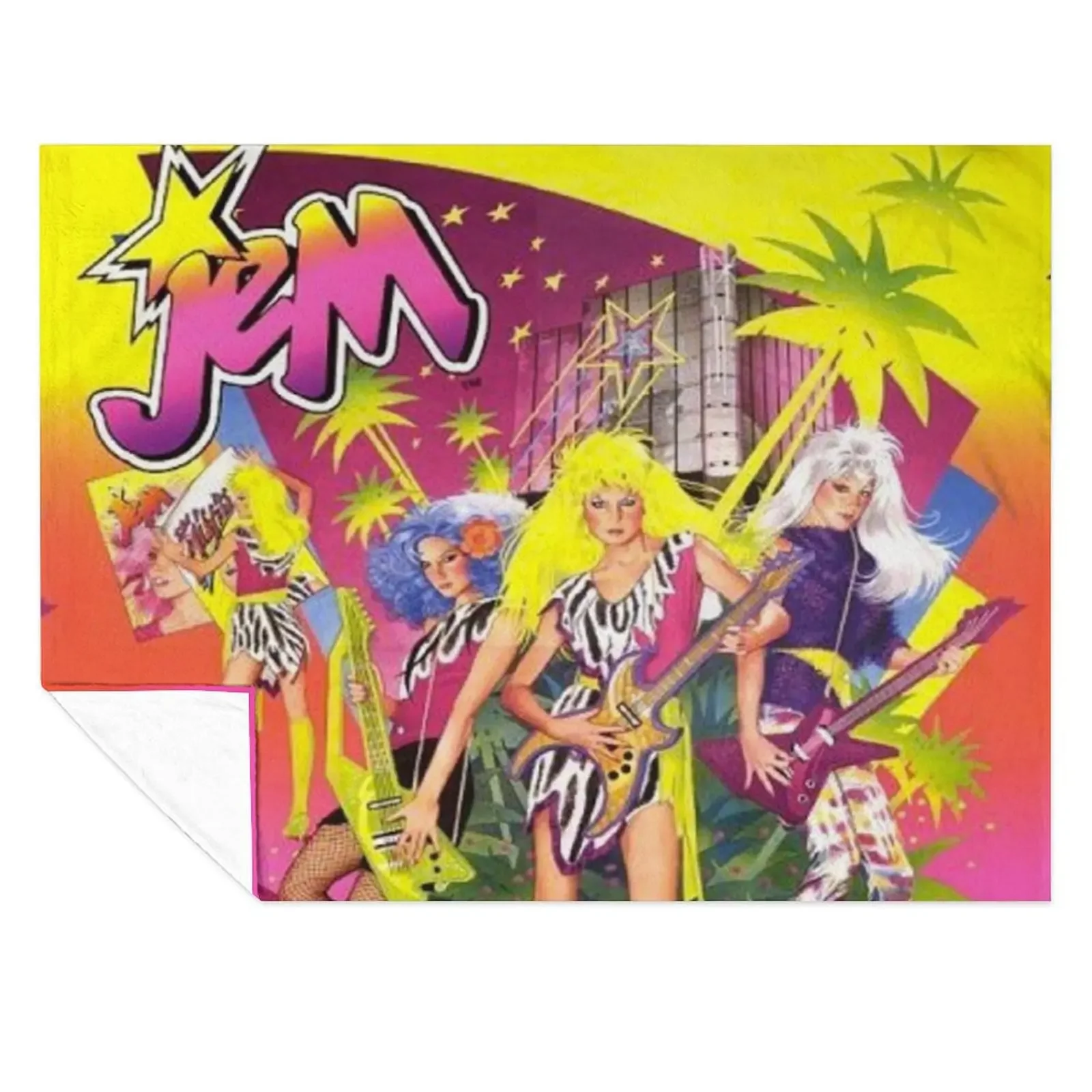 

Jem and the holograms Throw Blanket Moving Vintage Soft Sofa Throw Blankets