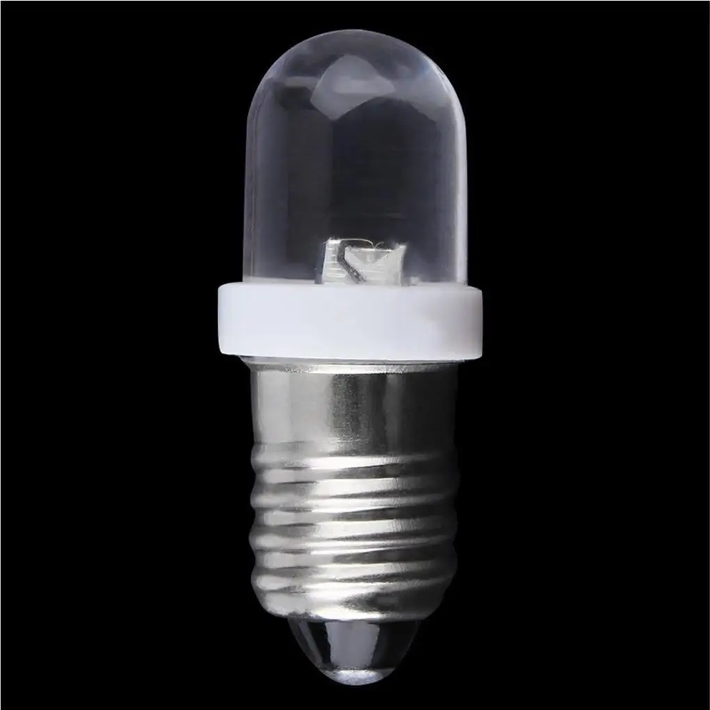 E10 LED Indicator Bulb Cold White 6V DC Bulbs Automobile Instrument Meter Lamp Mini Warning Signal Light Low Power Consumption