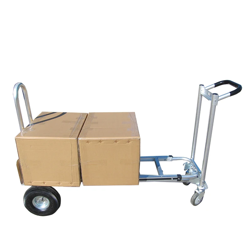 For Sale 4 Wheel Aluminum Ultimate 3 in 1 Folding Power Manual Pallet Trolley Lift Dolly