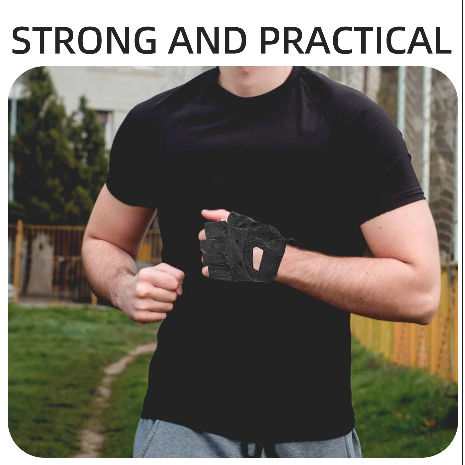 

1Pair Half Finger Cycling Workout Gloves Breathable Anti-Skid Fitness Gloves for Gym Weight Lifting Outdoor Sports Training