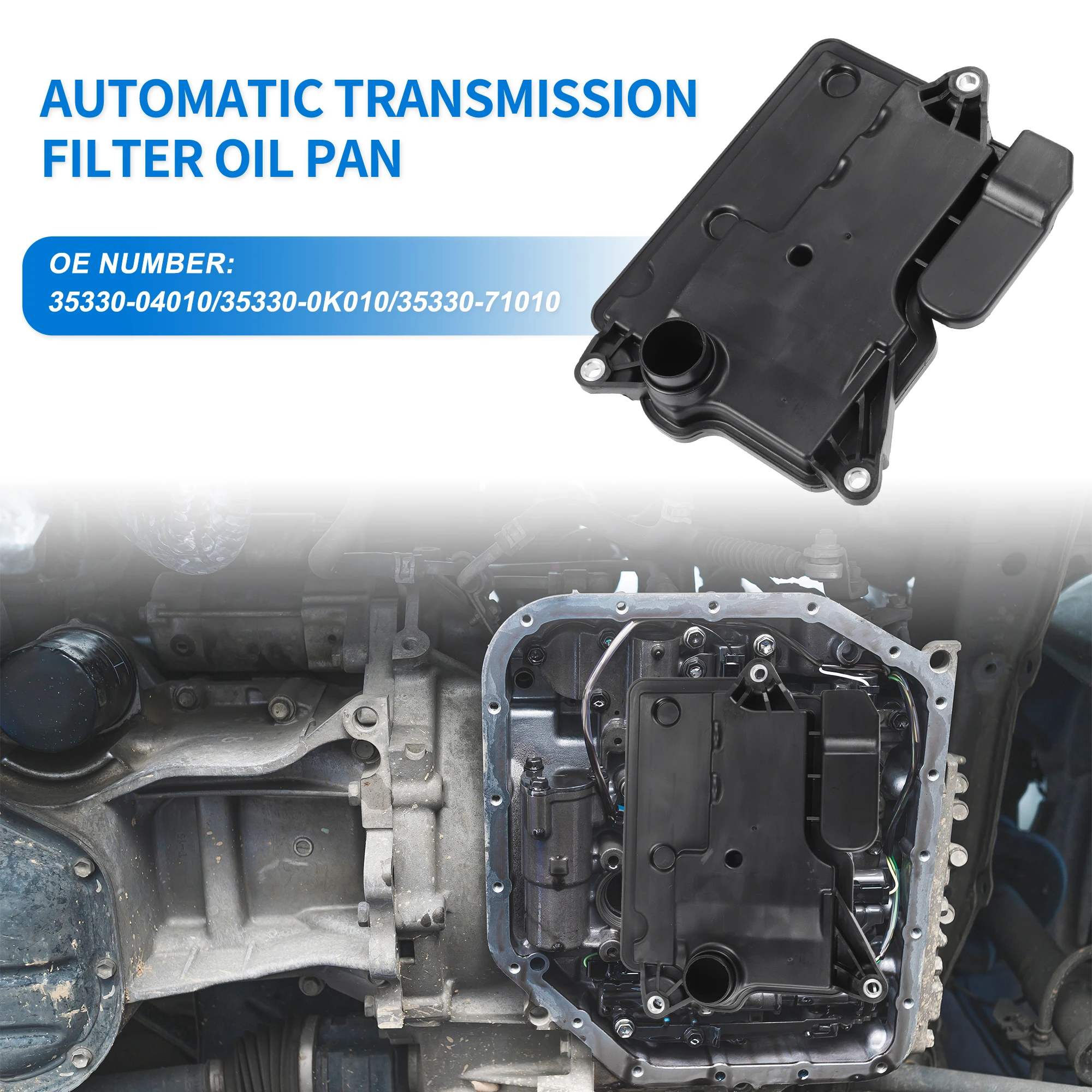 UXCELL Car Transmission Fluid Filter Oil Pan for Toyota Tacoma Limited, SR, SR5, TRD Off-Road No.35330-04010