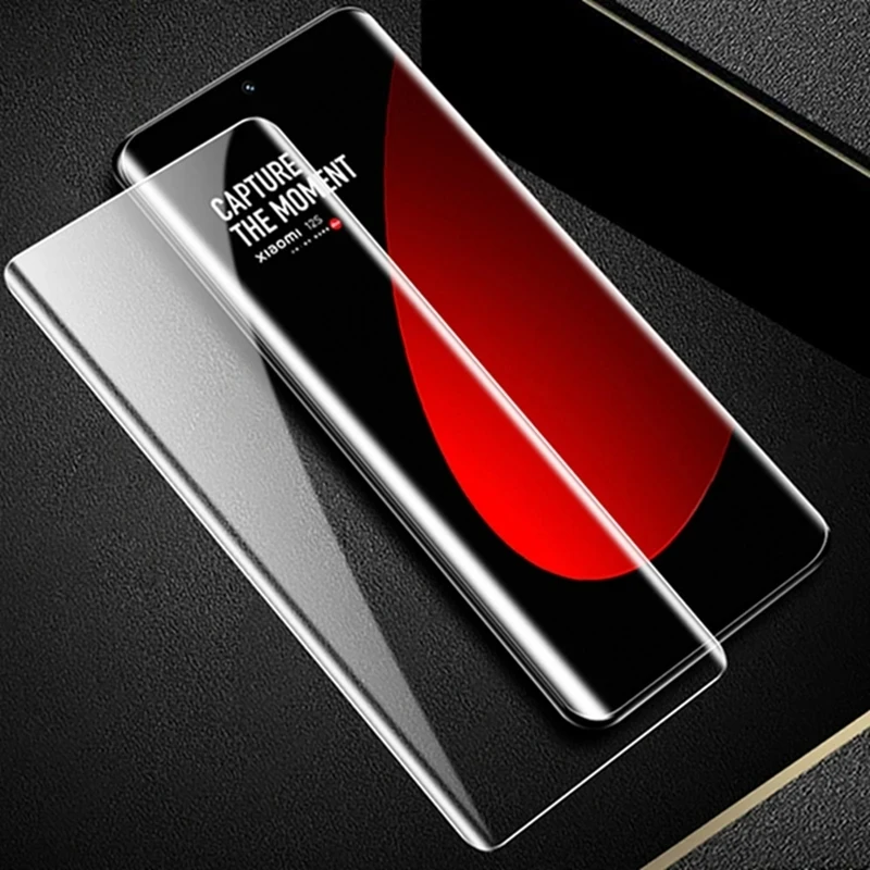 UV Liquid Glue Tempered Glass For Xiaomi Mi 10 11 12 13 14 Pro Note10 Lite CiVi 2 3 4 Pro UV Curved Liquid Glue Screen Protector