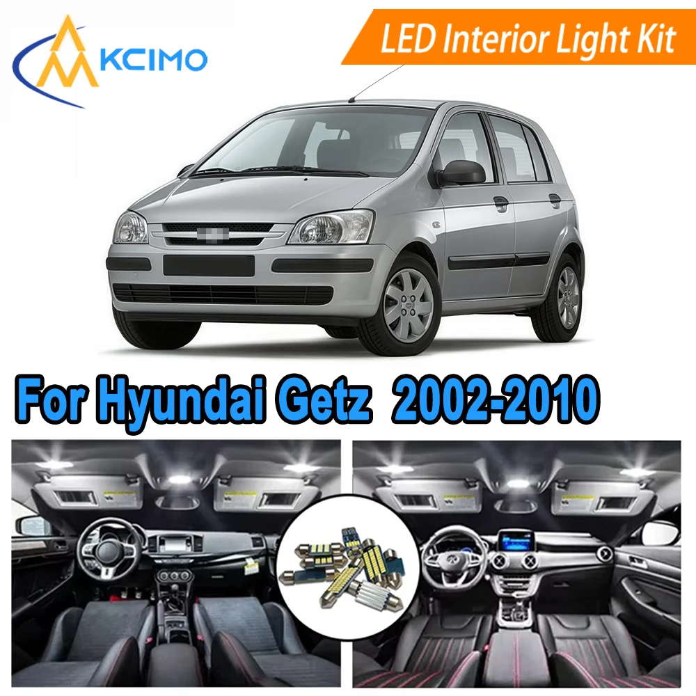 

Car Interior Lights For Hyundai Getz (2002-2010) LED Map Dome Lamp Bulbs (White/Blue) Interior Light Bulbs LED Lights
