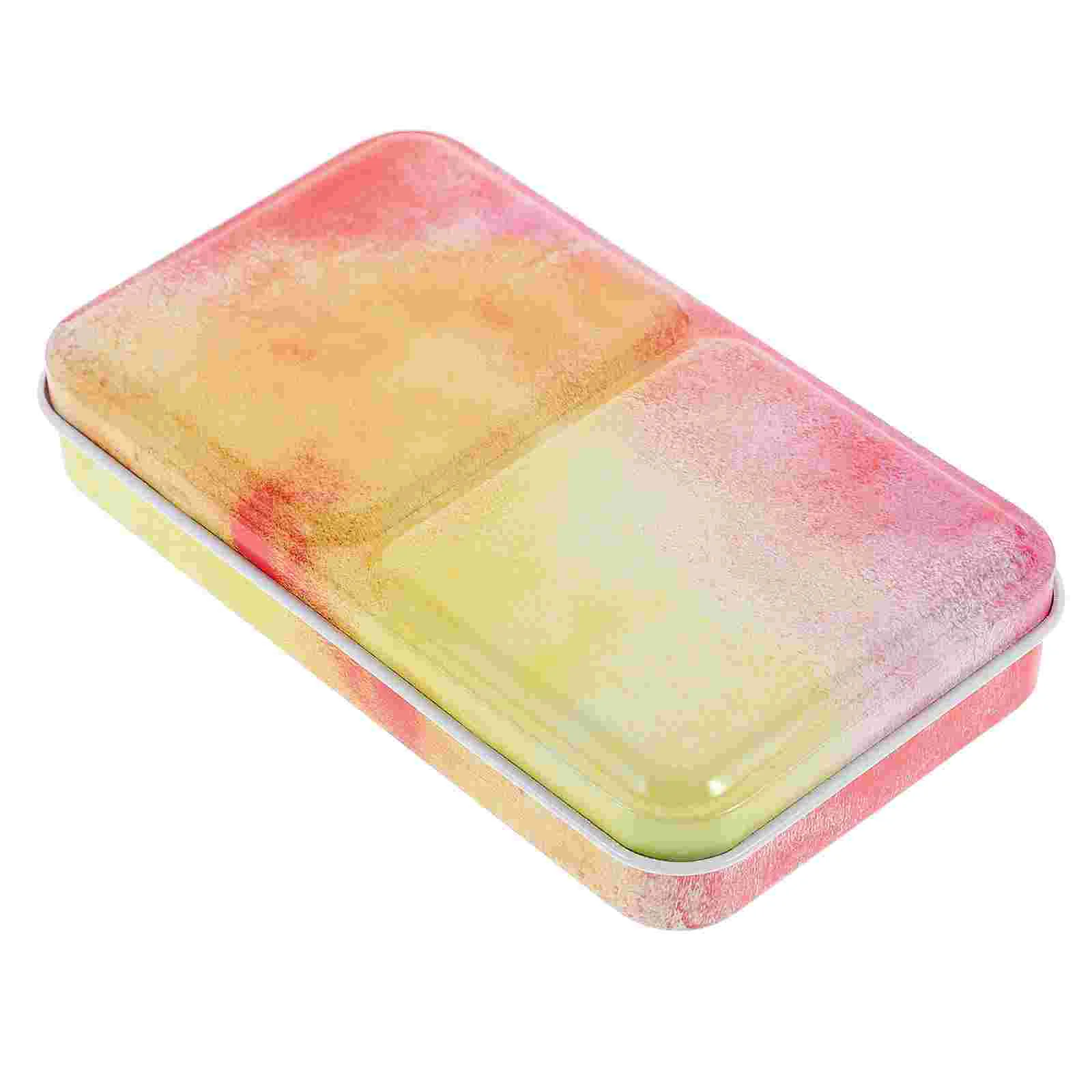 Tassen Aquarell Palette Pigment Halter Farbkasten Deckel Weißblech Leere Fall Student