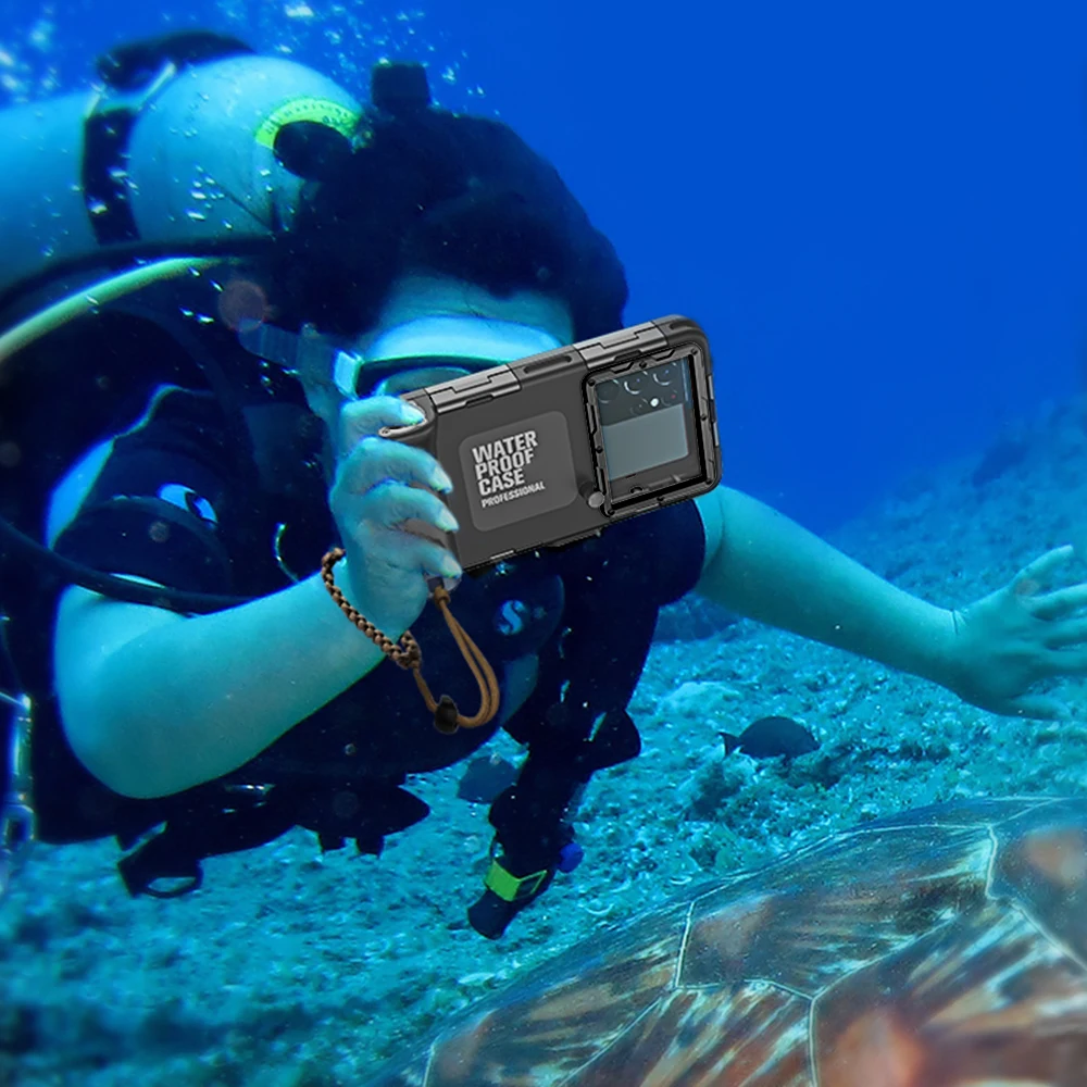 Shellbox Neu Verbesserte Mehrfarbige IP68-Standard 15M/50ft Tauch-/Schwimm-Fotografie Professionelle Wasserdichte Handyhülle – Detail 11
