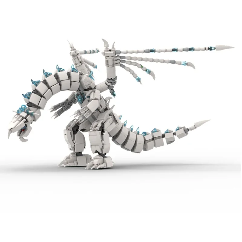 

888 деталей MOC: Мерфистофелин, старший дракон из мира фэнтези, конструктор, модель, игрушка-антистресс, рождественский подарок, схема сборки