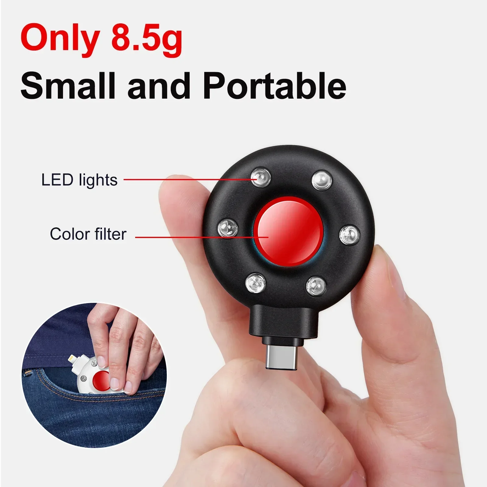 Portable Anti-camera Detector For Travel And Hotel Rental Anti Candid Hidden-Camera Infrared Detector Security Protection