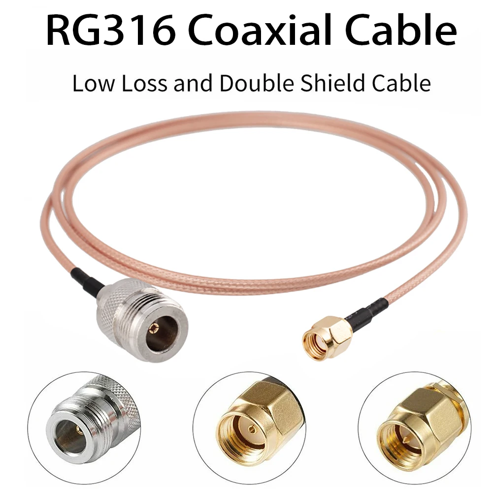 

55cm White Male Antenna 1 Meter RG316 Cable Without Retaining Clip For LoRa Antenna Outdoor Omnidirectional Fiberglass Antenna