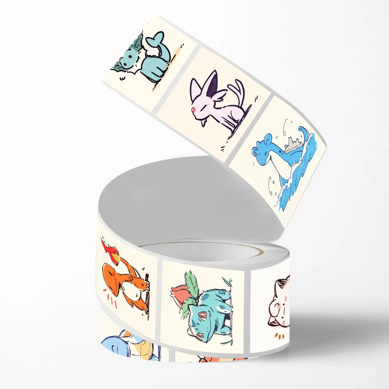 500 Sheets/Roll Pokémon Avatar Stickers Cute Decorative Stickers for Journals, Room Decor, Cartoon Back-to-School Study Gift view 3