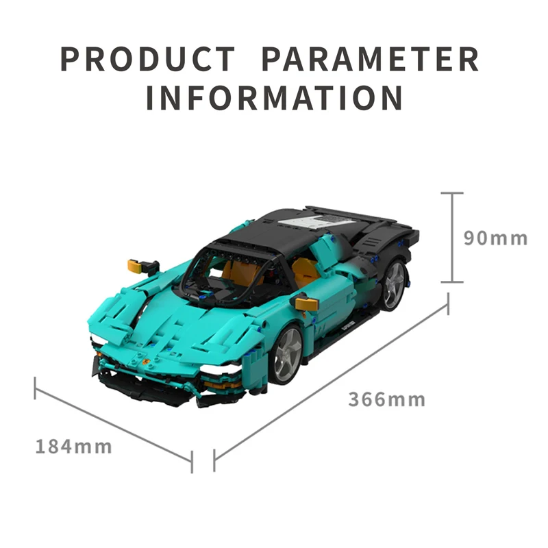 Blocchi tecnici da corsa Sport Car Velocità Modello di veicolo Città Meccanico Super Mattoni Puzzle Giocattoli Regalo per adulti