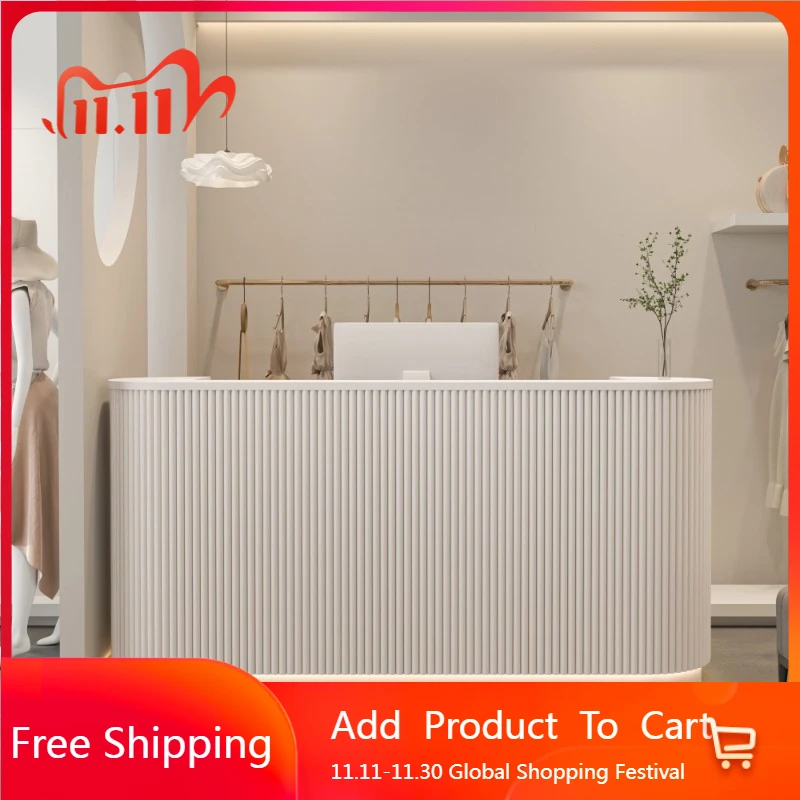 

Curved Executive Reception Desks Company Restaurant Bar Reception Desks Beauty Welcome Comptoire Accueil Commercial Furniture