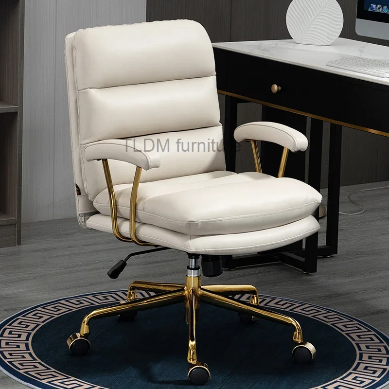 Mobile Extension Office Chairs White Ergonomic Korean Vintage Work Chair Luxury Adjustable Sillas De Playa Office Furnitures