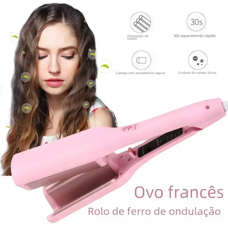 Hair Curling Iron 32mm Deep Wave Hair Curler 4 Temperature Adjustable Fast Heating Crimping Iron Styler Wand for All Hair Style