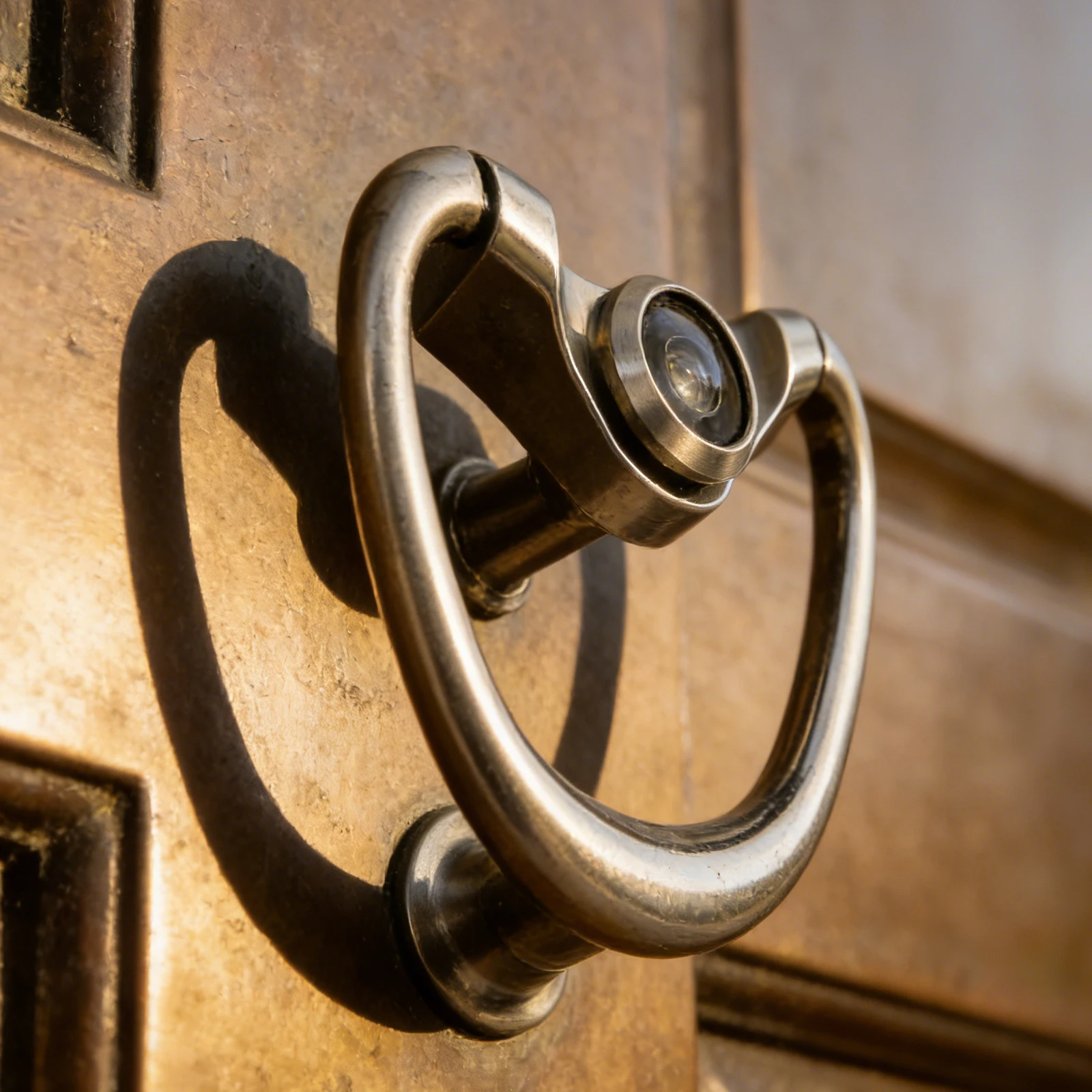 

1 Set Cat Eye Door Knocker Vintage Ring Pull Handle For Front Entry Door Zinc Alloy Heavy Duty Outdoor Hardware Decorative Loop