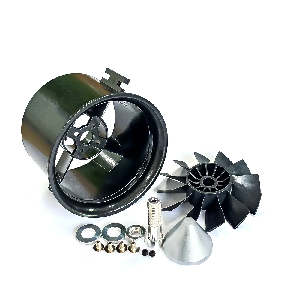 QX-MOTOR 70mm 12 Blades Ducted Fan EDF QF2827 2600kv/1800kv Brushless Motor use 4s/6s ESC For FMS RC Remote Controlled Airplane