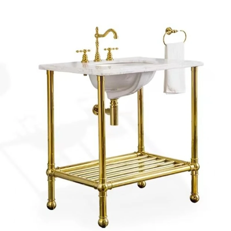 Vintage brass bracket wash basin bathroom cabinet toilet washbasin